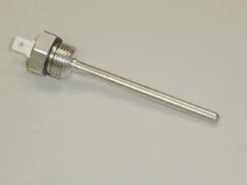 Kesselfühler von Remeha, Einschraubmodell mit einer langen, schmalen Sonde und einer Verbindungsmatrix. Ideal zur Temperaturüberwachung in Heizsystemen.